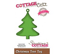 SCCE199 cottage cottagecutz Christmas tree tag
