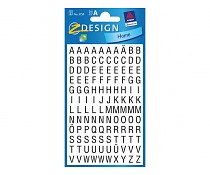STICALAV3720 Sticker alfabet zwart op wit
