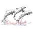 CLSDRSKU3X505425 Cling stamp dolfijnen