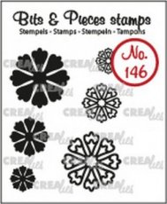 Clear stamp crealies Bits & pieces mini flower 24