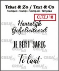 CSCRLTZJ18 Clear stamp crealies Jarig J18