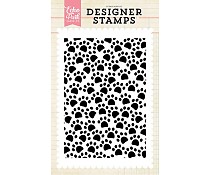 Clear stamp Echo park Pawprints background