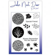 CSJND0008 Clear stamp Circle Leaves