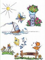 Clear stamp Don & Daisy zomer