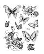 CSVI400315100 Clear stamp Viva bloemen & vlinders 2