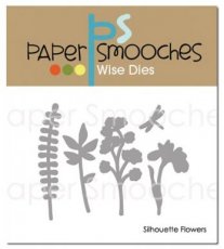PSDJ2D393 Silhouette Flowers die Paper Smooches