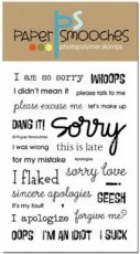 Apologies Sorry Clearstempel Paper Smooches