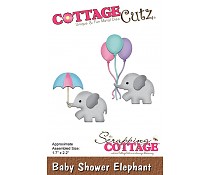 SCC293 Cottage cottage cutz Baby Shower Elephant