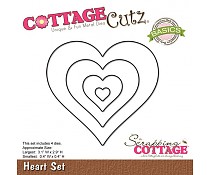 Scrapping cottage cottage cutz heart set
