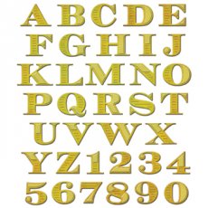 Spellbinders shapeabilities Etched alphabet