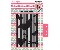 Ushi animation stamp butterflies