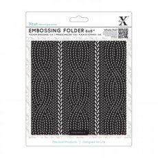XCUTEF515910 Xcut embossingfolder  6" cable knit pattern